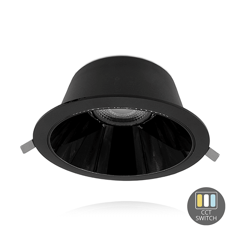 LED Downlight Kerber - TriColor - 20 Watt - Zaagmaat 200 -215MM - Zwart - Outledtl.nl